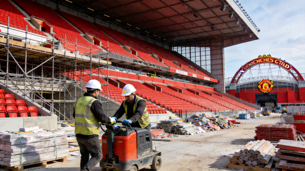老特拉福德球场正在进行看台维护与升级